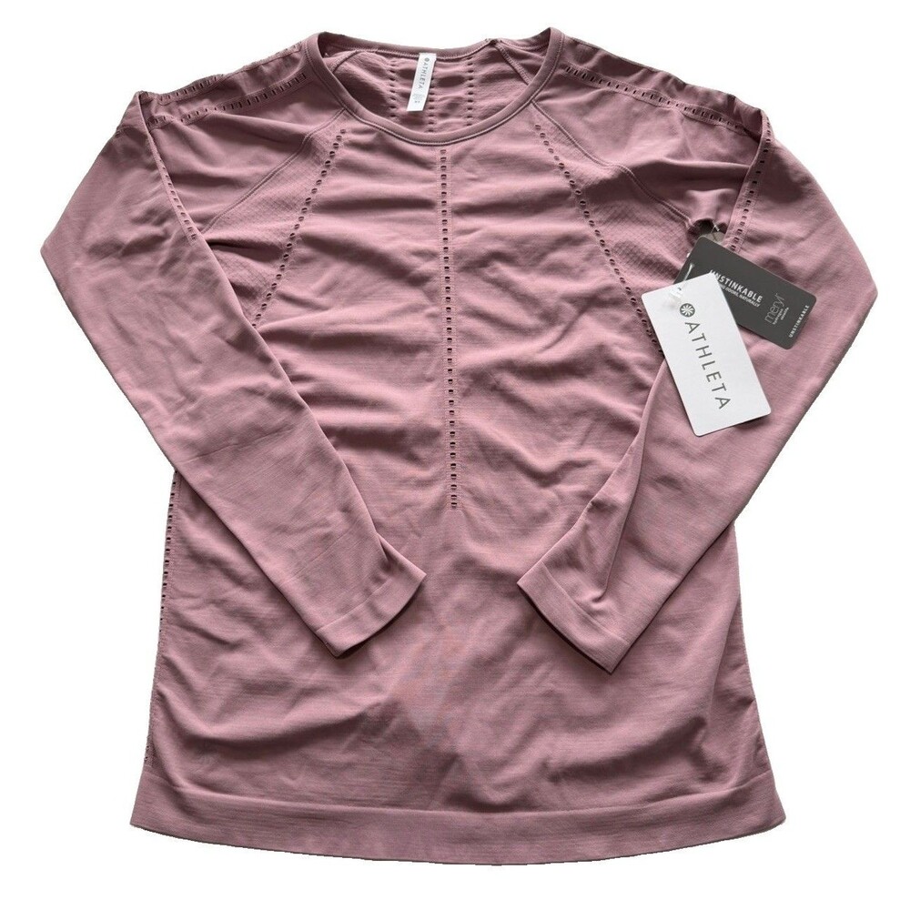 Athleta Foothill XS Foothill Top Seamless Long Sleeve Perforated New NWT